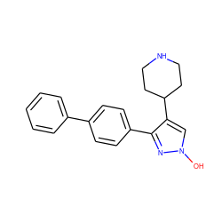 On1cc(C2CCNCC2)c(-c2ccc(-c3ccccc3)cc2)n1 ZINC000049071378