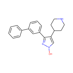 On1cc(C2CCNCC2)c(-c2cccc(-c3ccccc3)c2)n1 ZINC000049087675