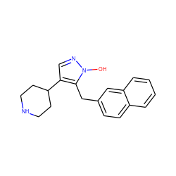 On1ncc(C2CCNCC2)c1Cc1ccc2ccccc2c1 ZINC000049087620