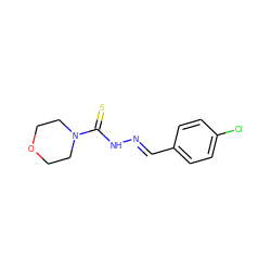 S=C(N/N=C/c1ccc(Cl)cc1)N1CCOCC1 ZINC000000350993