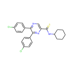 S=C(NC1CCCCC1)c1cnc(-c2ccc(Cl)cc2)c(-c2ccc(Cl)cc2)n1 ZINC000045393749