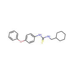 S=C(NCC1CCCCC1)Nc1ccc(Oc2ccccc2)cc1 ZINC000003328113