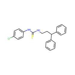 S=C(NCCC(c1ccccc1)c1ccccc1)Nc1ccc(Cl)cc1 ZINC000001214111