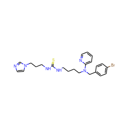 S=C(NCCCCN(Cc1ccc(Br)cc1)c1ccccn1)NCCCn1ccnc1 ZINC000013782010