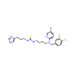 S=C(NCCCCN(Cc1ccc(Cl)c(Cl)c1)c1ccc(Br)cn1)NCCCc1c[nH]cn1 ZINC000027523617