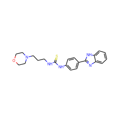 S=C(NCCCN1CCOCC1)Nc1ccc(-c2nc3ccccc3[nH]2)cc1 ZINC000025461440