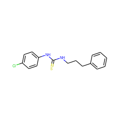 S=C(NCCCc1ccccc1)Nc1ccc(Cl)cc1 ZINC000004589193