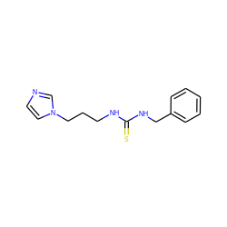 S=C(NCCCn1ccnc1)NCc1ccccc1 ZINC000007502188