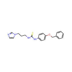 S=C(NCCCn1ccnc1)Nc1ccc(OCc2ccccc2)cc1 ZINC000013679600