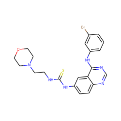 S=C(NCCN1CCOCC1)Nc1ccc2ncnc(Nc3cccc(Br)c3)c2c1 ZINC000205220599