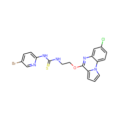 S=C(NCCOc1nc2cc(Cl)ccc2n2cccc12)Nc1ccc(Br)cn1 ZINC000013861552