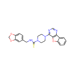 S=C(NCc1ccc2c(c1)OCO2)N1CCN(c2ncnc3c2oc2ccccc23)CC1 ZINC000034951302