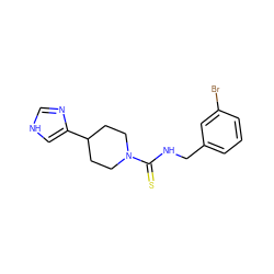 S=C(NCc1cccc(Br)c1)N1CCC(c2c[nH]cn2)CC1 ZINC000013808009