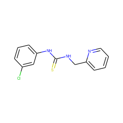 S=C(NCc1ccccn1)Nc1cccc(Cl)c1 ZINC000000452563