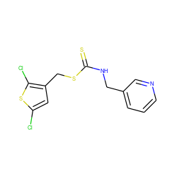 S=C(NCc1cccnc1)SCc1cc(Cl)sc1Cl ZINC000000142753