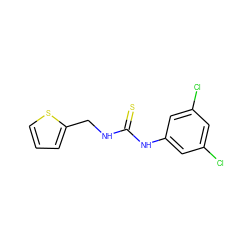 S=C(NCc1cccs1)Nc1cc(Cl)cc(Cl)c1 ZINC000000089115