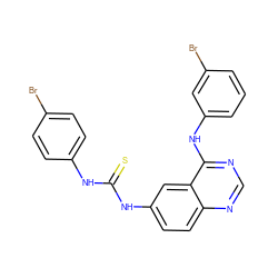 S=C(Nc1ccc(Br)cc1)Nc1ccc2ncnc(Nc3cccc(Br)c3)c2c1 ZINC001772625241