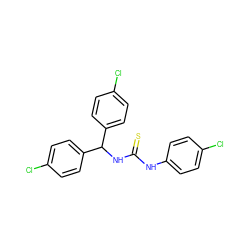 S=C(Nc1ccc(Cl)cc1)NC(c1ccc(Cl)cc1)c1ccc(Cl)cc1 ZINC000013676251