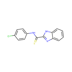 S=C(Nc1ccc(Cl)cc1)c1nc2ccccc2[nH]1 ZINC000000302353