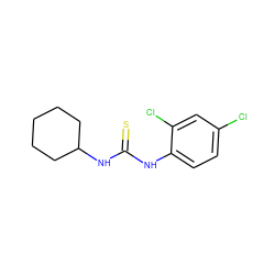 S=C(Nc1ccc(Cl)cc1Cl)NC1CCCCC1 ZINC000000459458