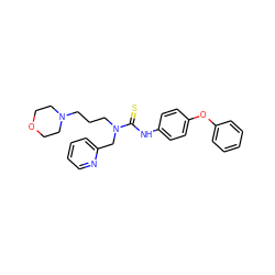 S=C(Nc1ccc(Oc2ccccc2)cc1)N(CCCN1CCOCC1)Cc1ccccn1 ZINC000013573278