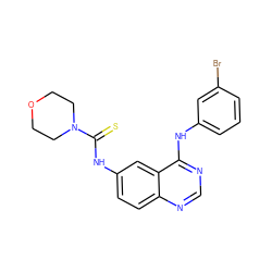 S=C(Nc1ccc2ncnc(Nc3cccc(Br)c3)c2c1)N1CCOCC1 ZINC001772644959