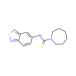 S=C(Nc1ccc2nsnc2c1)N1CCCCCC1 ZINC000000270080