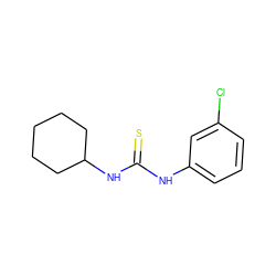 S=C(Nc1cccc(Cl)c1)NC1CCCCC1 ZINC000000346784