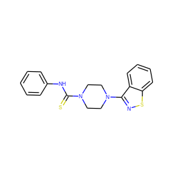 S=C(Nc1ccccc1)N1CCN(c2nsc3ccccc23)CC1 ZINC000059346764