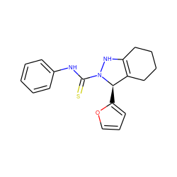 S=C(Nc1ccccc1)N1NC2=C(CCCC2)[C@H]1c1ccco1 ZINC000045340218