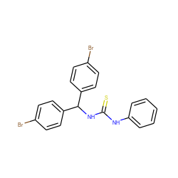 S=C(Nc1ccccc1)NC(c1ccc(Br)cc1)c1ccc(Br)cc1 ZINC000013676249