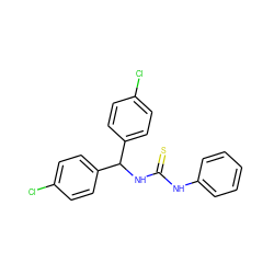 S=C(Nc1ccccc1)NC(c1ccc(Cl)cc1)c1ccc(Cl)cc1 ZINC000013676247