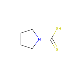 S=C(S)N1CCCC1 ZINC000000388258