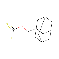 S=C(S)OCC12CC3CC(CC(C3)C1)C2 ZINC000096908198