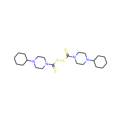 S=C(SSC(=S)N1CCN(C2CCCCC2)CC1)N1CCN(C2CCCCC2)CC1 ZINC000045258214