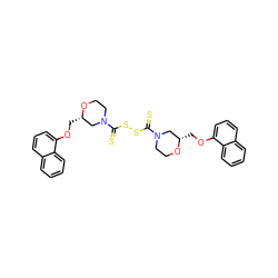 S=C(SSC(=S)N1CCO[C@@H](COc2cccc3ccccc23)C1)N1CCO[C@@H](COc2cccc3ccccc23)C1 ZINC001772607630