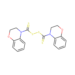 S=C(SSC(=S)N1CCOc2ccccc21)N1CCOc2ccccc21 ZINC001772609530