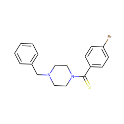 S=C(c1ccc(Br)cc1)N1CCN(Cc2ccccc2)CC1 ZINC000019842039