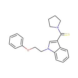 S=C(c1cn(CCOc2ccccc2)c2ccccc12)N1CCCC1 ZINC000001155215