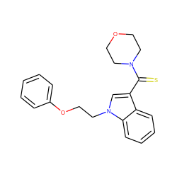 S=C(c1cn(CCOc2ccccc2)c2ccccc12)N1CCOCC1 ZINC000000634558