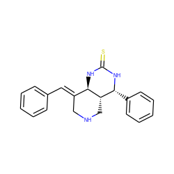 S=C1N[C@@H]2/C(=C/c3ccccc3)CNC[C@H]2[C@@H](c2ccccc2)N1 ZINC000103230990