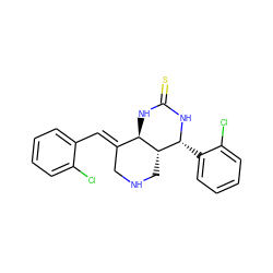 S=C1N[C@@H]2/C(=C/c3ccccc3Cl)CNC[C@H]2[C@@H](c2ccccc2Cl)N1 ZINC000103230997