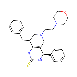 S=C1NC2=C(CN(CCN3CCOCC3)C/C2=C\c2ccccc2)[C@@H](c2ccccc2)N1 ZINC000096282920