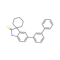 S=C1Nc2ccc(-c3cccc(-c4ccccc4)c3)cc2C12CCCCC2 ZINC000013488900