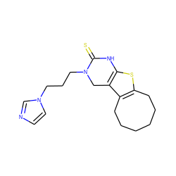 S=C1Nc2sc3c(c2CN1CCCn1ccnc1)CCCCCC3 ZINC000045284477