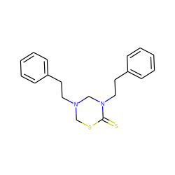 S=C1SCN(CCc2ccccc2)CN1CCc1ccccc1 ZINC000019909108