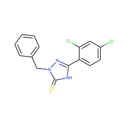 S=c1[nH]c(-c2ccc(Cl)cc2Cl)nn1Cc1ccccc1 ZINC000013536871