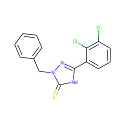 S=c1[nH]c(-c2cccc(Cl)c2Cl)nn1Cc1ccccc1 ZINC000013536877