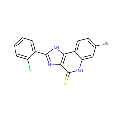 S=c1[nH]c2cc(Br)ccc2c2[nH]c(-c3ccccc3Cl)nc12 ZINC000095602497