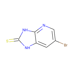 S=c1[nH]c2cc(Br)cnc2[nH]1 ZINC000016383456